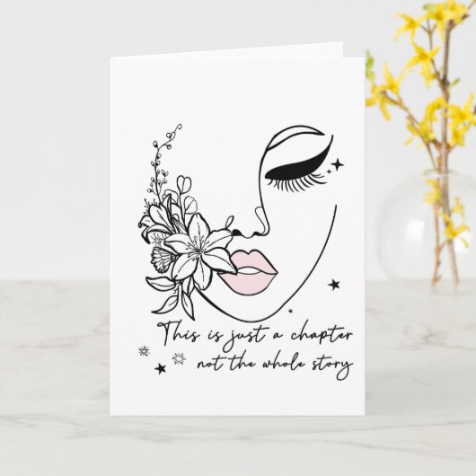 This is Just a Chapter Positive Quote Kaart (Gele Bloem)