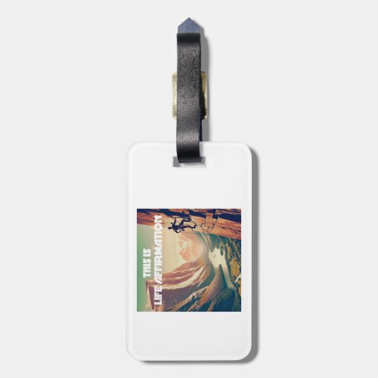 This Is Levensbevestigende Rotsbeklimming Bagagelabel (Achterkant verticaal)