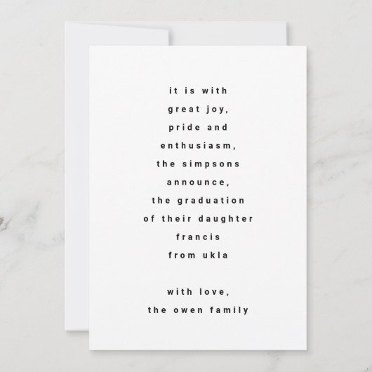 This Is Me | Modern GRAD Fade Text | Foto van Anno Aankondiging (Achterkant)