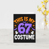 This Is My 67 Costume Funny Halloween Retro Style  Kaart (Gele Bloem)