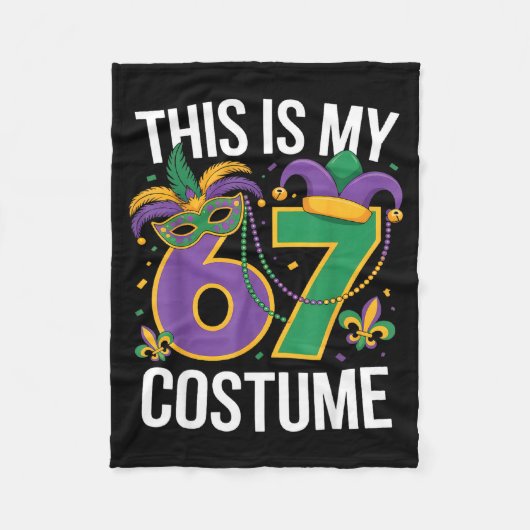 This Is My 67 Mardi Gras Costume Funny Carnival Ma Fleece Deken (Voorkant)