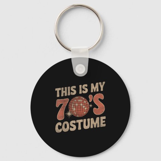 This Is My 70s Costume 1970s Fashion Retro Hallowe Sleutelhanger (Voorkant)