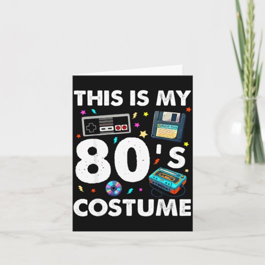 This Is My 80s Costume 80's 90's Party Men Women K Kaart (Voorkant)