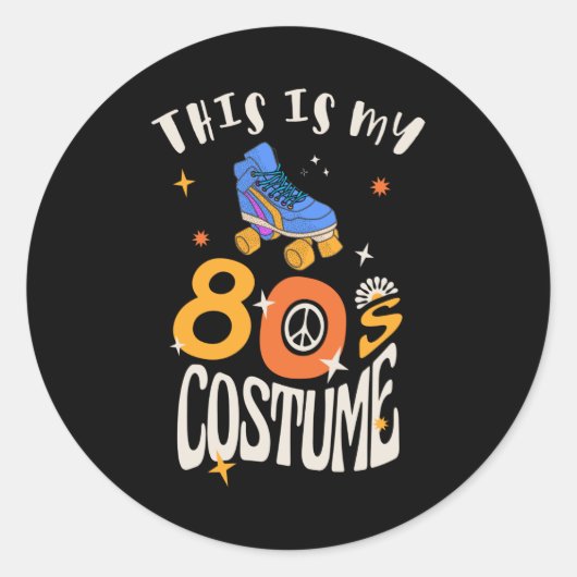 This is my 80s Costume Ronde Sticker (Voorkant)