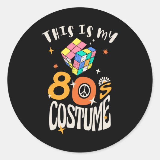 This is my 80s Costume Ronde Sticker (Voorkant)