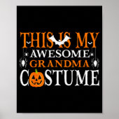 This Is My Awesome Grandma Costume Funny Halloween Poster (Voorkant)