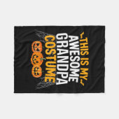 This Is My Awesome Grandpa Costume Halloween Grand Fleece Deken (Voorkant (Horizontaal))