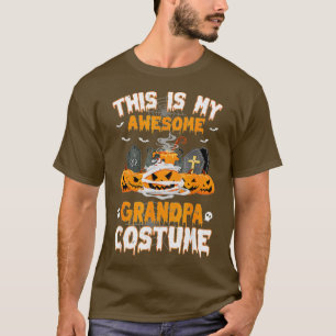 This Is My Awesome Grandpa Costume Scary Pumpkin H T-shirt