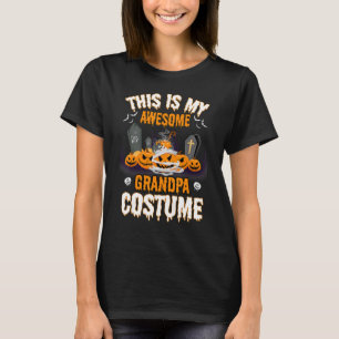 This Is My Awesome Grandpa Costume Scary Pumpkin H T-shirt