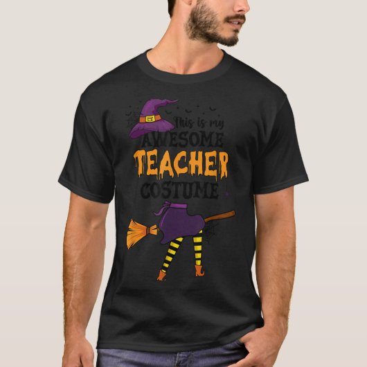 This Is My Awesome Teacher Costume Halloween Funny T-shirt (Voorkant)