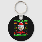 This Is My Baseball Christmas Pajamas Funny Baseba Sleutelhanger (Voorkant)