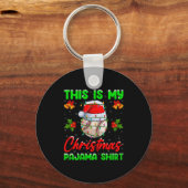This Is My Baseball Christmas Pajamas Funny Baseba Sleutelhanger (Voorkant)