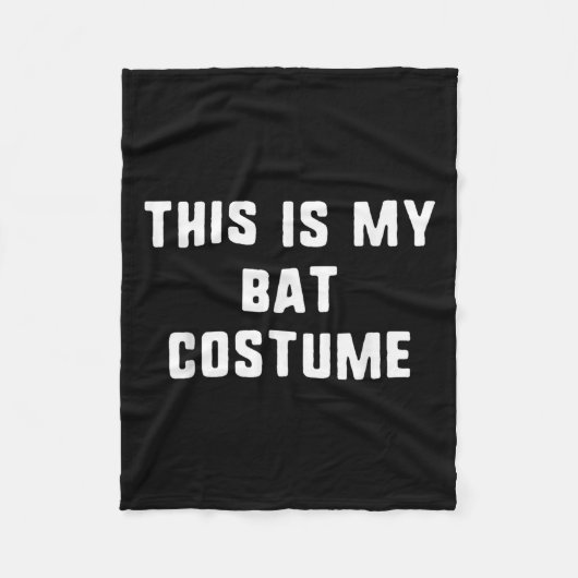This Is My Bat Costume Halloween Funny Easy Kids A Fleece Deken (Voorkant)