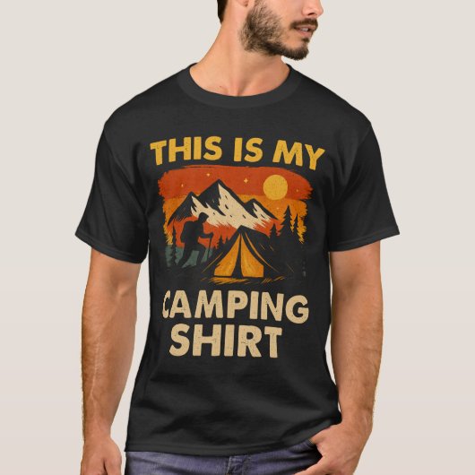 This Is My Camping Shirt Hiking Campfire Camper (Voorkant)