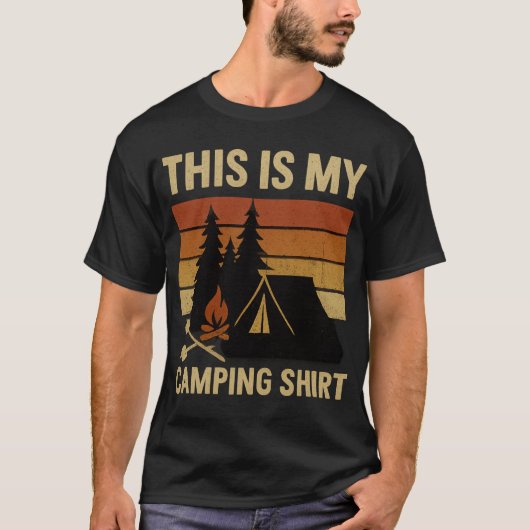 This Is My Camping Shirt Hiking Campfire Camper (Voorkant)