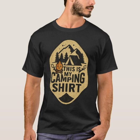 This Is My Camping Shirt Hiking Campfire Camper (Voorkant)