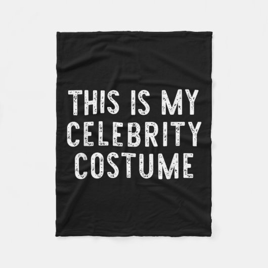 This Is My Celebrity Costume Halloween Funny Easy  Fleece Deken (Voorkant)