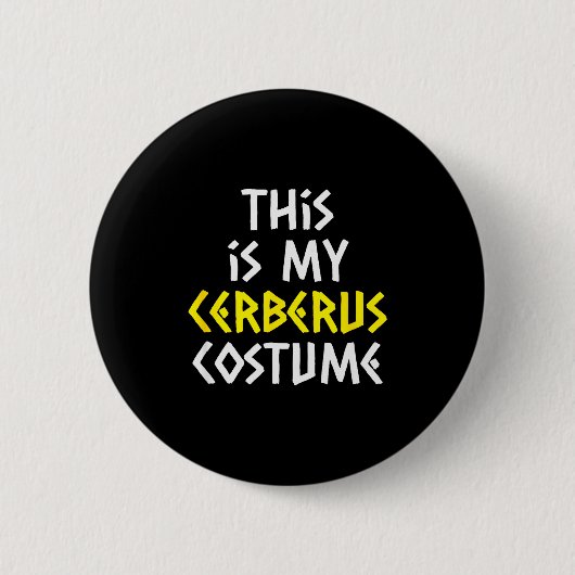 This Is My Cerberus Costume Halloween Greek Mythol Ronde Button 5,7 Cm (Voorkant)