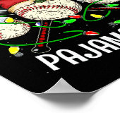 This Is My Christmas Baseball Pajama Santa Hat Poster (Hoek)
