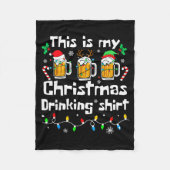 This Is My Christmas Beer Drinking Funny Party Xma Fleece Deken (Voorkant)