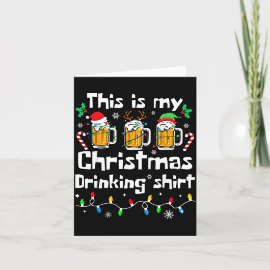 This Is My Christmas Beer Drinking Funny Party Xma Kaart (Voorkant)