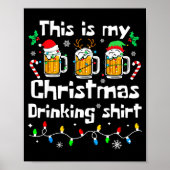 This Is My Christmas Beer Drinking Funny Party Xma Poster (Voorkant)