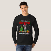 This Is My Christmas Boston Terrier Dog Pajama T-shirt (Voorkant volledig)