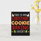 This Is My Christmas Cookie Baking Shirt Xmas Holi Kaart (Gele Bloem)