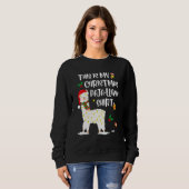 This Is My Christmas Llama Pajama Pyjama Top Chris (Voorkant volledig)