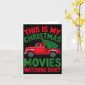 This Is My Christmas Movie Watching Shirt Bigfoot  Kaart (Gele Bloem)