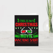 This Is My Christmas Movie Watching Shirt - Funny  Kaart (Voorkant)