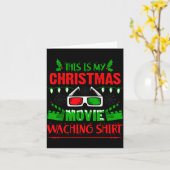 This Is My Christmas Movie Watching Shirt - Funny  Kaart (Gele Bloem)