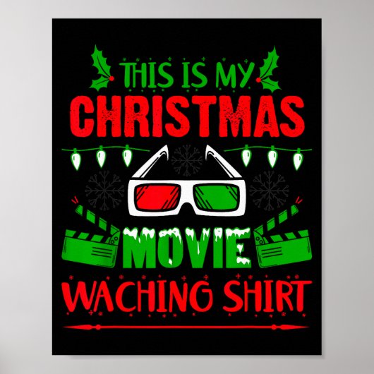 This Is My Christmas Movie Watching Shirt - Funny Poster (Voorkant)