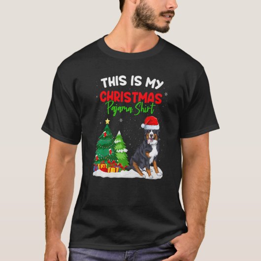 This Is My Christmas Pajama  Bernese Mountain Owne T-shirt (Voorkant)