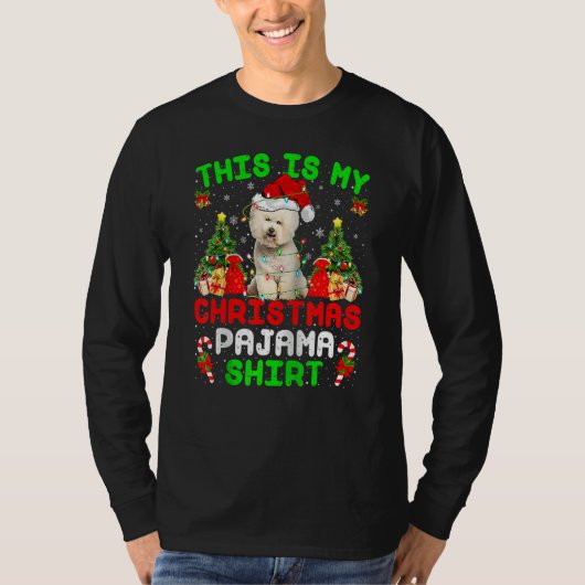 This Is My Christmas Pajama  Bichon Frise Dog Chri T-shirt (Voorkant)