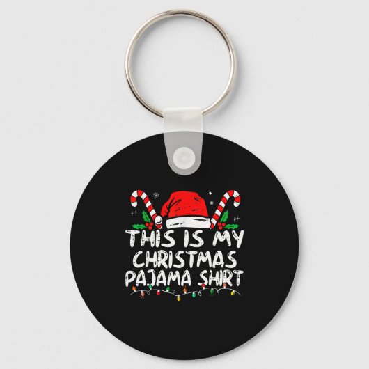 This Is My Christmas Pajama Christmas Matching Rei Sleutelhanger (Voorkant)