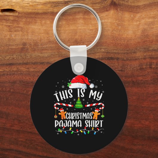 This Is My Christmas Pajama Cookies Matching Chris Sleutelhanger (Voorkant)