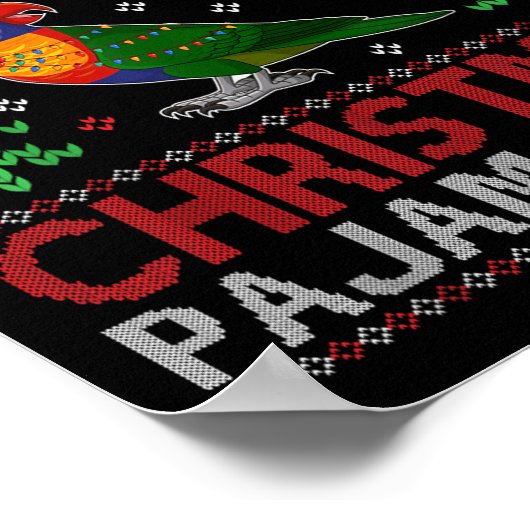 This Is My Christmas Pajama Costume Rainbow Lorike Poster (Hoek)