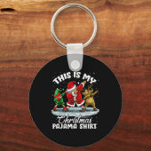 This Is My Christmas Pajama Dabbing Santa Elf Paja Sleutelhanger (Voorkant)