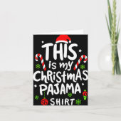 This Is My Christmas Pajama Family Matching Xmas T Kaart (Voorkant)