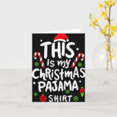 This Is My Christmas Pajama Family Matching Xmas T Kaart (Gele Bloem)