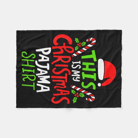 This Is My Christmas Pajama  Fleece Deken (Voorkant (Horizontaal))