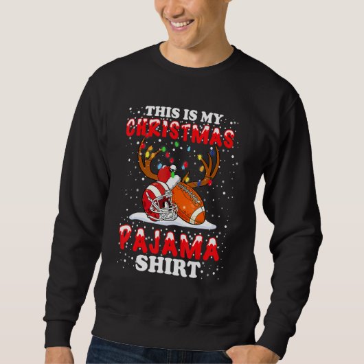 This Is My Christmas Pajama  Football Christmas Li Trui (Voorkant)