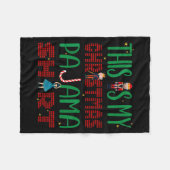 This Is My Christmas Pajama Funny Family Matching Fleece Deken (Voorkant (Horizontaal))