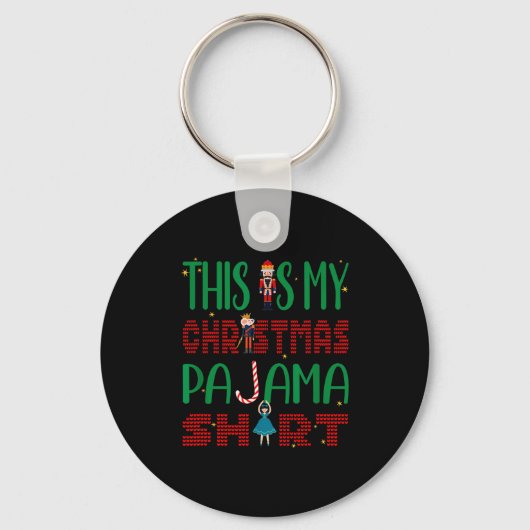 This Is My Christmas Pajama Funny Family Matching Sleutelhanger (Voorkant)