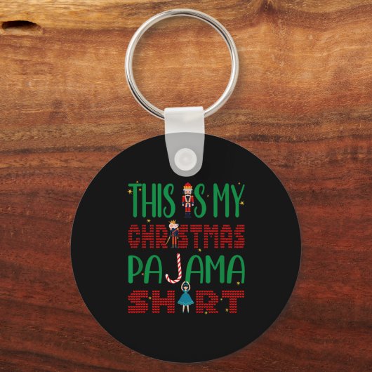 This Is My Christmas Pajama Funny Family Matching  Sleutelhanger (Voorkant)
