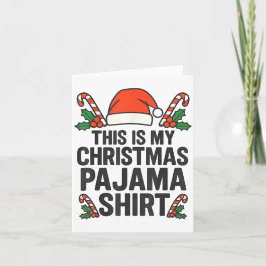 This Is My Christmas Pajama Funny Xmas Pj S Men Wo Kaart (Voorkant)