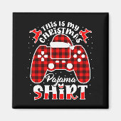 This Is My Christmas Pajama Gamer Shirt Christmas  Magneet (Voorkant)