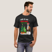 This Is My Christmas Pajama  Greyhound Dog Owner T-shirt (Voorkant volledig)
