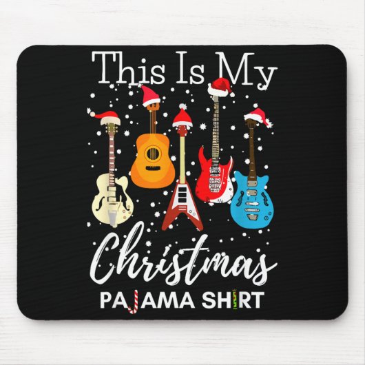 This Is My Christmas Pajama Guitar Guitarist Music Muismat (Voorkant)
